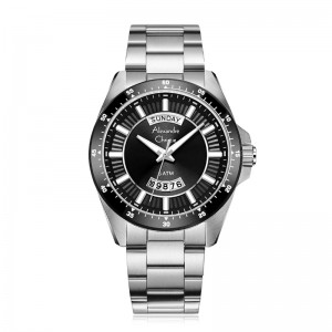 Alexandre Christie AC 6678 Silver Black Ring MEBTBBA